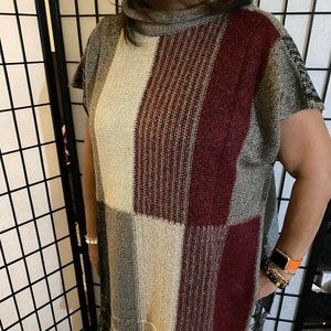 Brand New One size fits most, will fit up to a 2X Burgandy and Gray Poncho